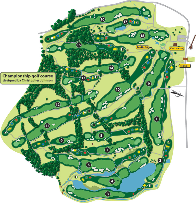 Golf course map