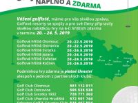 Číst dál:                                 AKCE KROSOJ - GOLF NAPLNO A ZDARMA